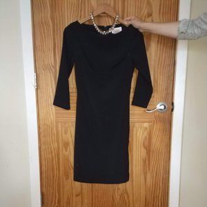 Sexy black dress with slit in front